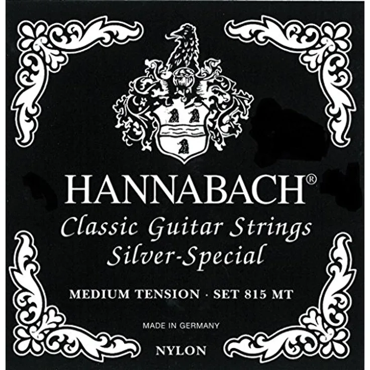 Hannabach 81508 Z MT 8 String ClassicSet, Gitarrensaiten für 8-saitige Konzertgitarre, mittlere Spannung, nickelfrei, Made in Germany
