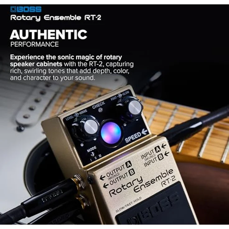 Boss RT-2 Rotary Ensemble, Effektpedal für E-Gitarre mit virtueller Rotoranzeige und 3 wählbaren Modi, Mono/Stereo-Ausgang – Bild 3