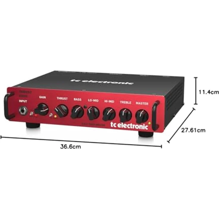TC Electronic THRUST BQ500, Tragbarer 500-Watt-Basskopf mit Mosfet-Vorverstärker, 4-Band-EQ und Schubkompressor – Bild 2