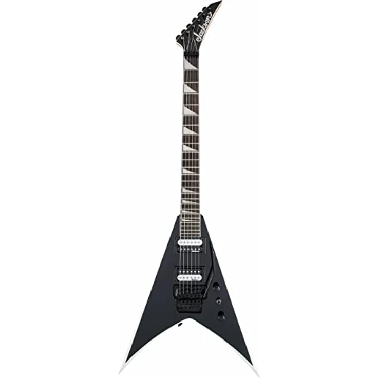 Jackson JS32 King V, E-Gitarre in Schwarz mit weißen Bevels und hochwertiger Verarbeitung – Bild 2