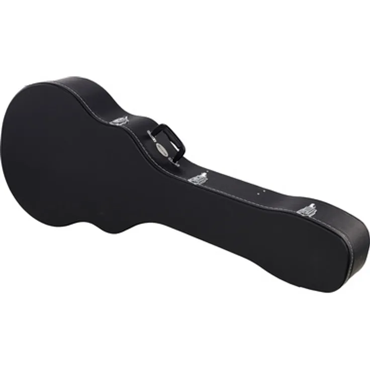 Rockcase RC10613B Acoustic Bass Case, Hartschalenkoffer für Akustikbass mit Samt-Innenfutter und Zubehörfach, schwarz