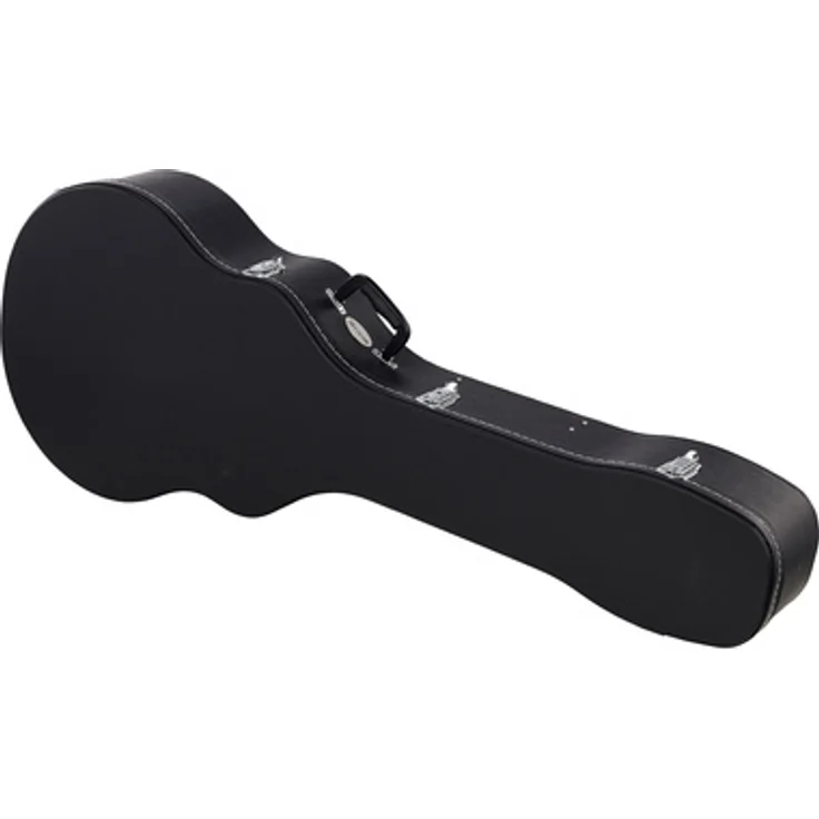 Rockcase RC10613B Acoustic Bass Case, Hartschalenkoffer für Akustikbass mit Samt-Innenfutter und Zubehörfach, schwarz