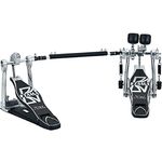 Tama HP30TW, Bass Drum Double Pedal, robuste Doppelfußmaschine mit Single Kette, einstellbarer Federspannung und Dual Beater