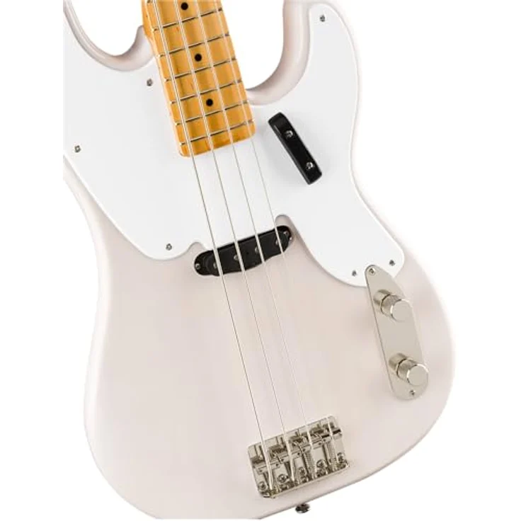 Squier Classic Vibe 50s P Bass MN WHB, Precision E-Bass mit Ahornhals und Alnico Single-Coil Tonabnehmer, White Blonde – Bild 3