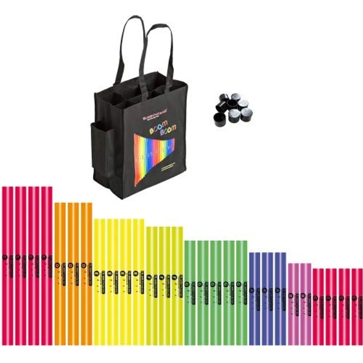 Boomwhackers BW Set 03 in Concert Set, 28 farbige Röhren mit Octavator Caps und BW-MG-Bag – Bild 2