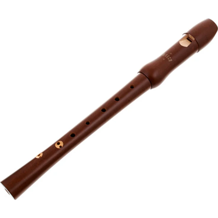 Moeck 1213 School Soprano Recorder, Schulflöte aus gebeiztem Birnbaum, barocke Griffweise, inkl. Nylontasche, a1 = 442 Hz