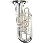 Melton 6460-S "Kodiak" F-Tuba, versilberter Messingkorpus, 6/4 Größe, 6 Drehventile, inkl. Gigbag und Perantucci PT-64 Mundstück