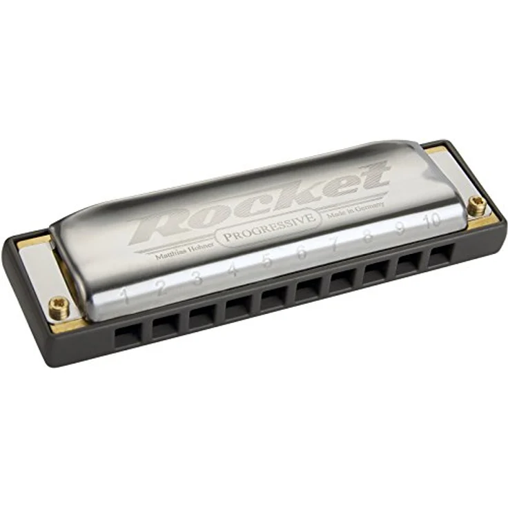 Hohner Harmonica Rocket Fis, diatonisch mit 20 Stimmzungen, Messing-Stimmplatten 0,9 mm, Made in Germany