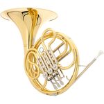 Yamaha YHR-314 II F-French Horn, Messingkorpus, Medium Schallbecher, 12mm Bohrung, inkl. 32C4 Mundstück und Koffer, Klarlack lackiert