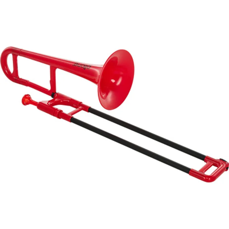 pBone music pBone Mini Red, Eb-Altposaune in Rot mit ergonomischem Schallbecher und leichtem Fiberglas-Zug, inkl. Mundstück und Bag