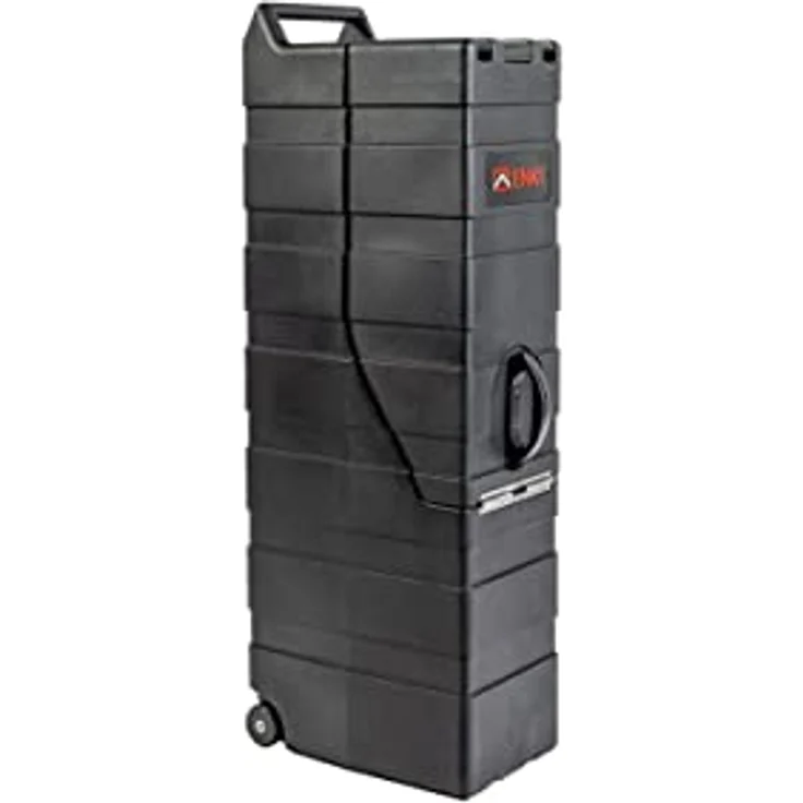 Enki AMG-2 EXV Double Guitar Case, Gitarrenkoffer für 2 E-Gitarren, rotationsgeformtes Polyethylen, EVA Schaumstoffeinlage, geeignet für Explorer-, Flying V- und ML-Korpusform, abnehmbarer Deckel, Vorhängeschloss-Vorrichtung, 1397 x 539,8 x 292,1 mm, 12,7 kg – Bild 1