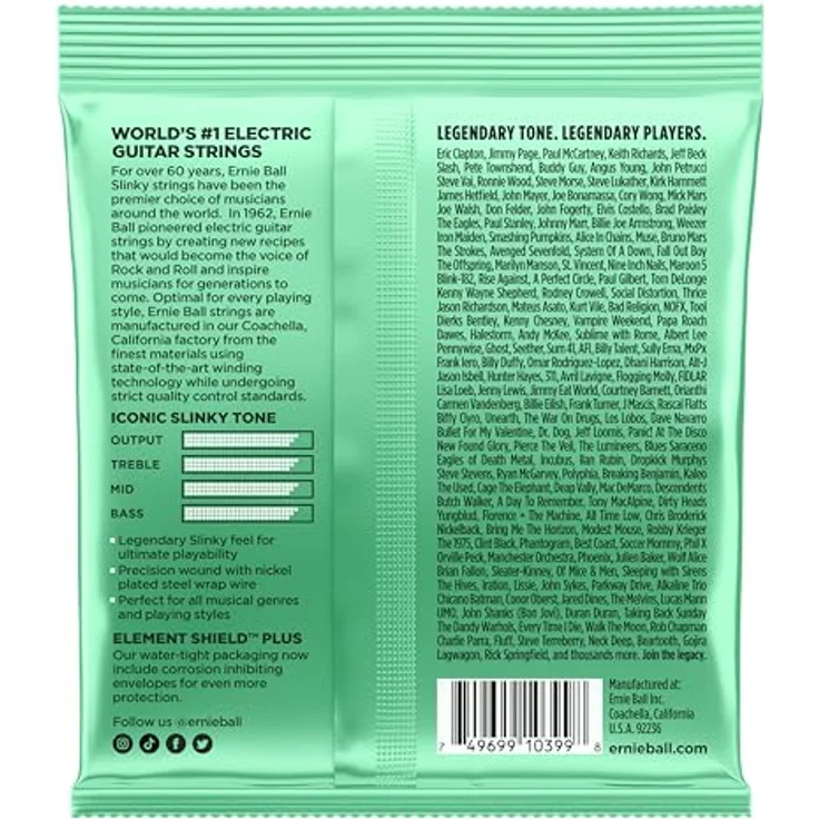 Ernie Ball Hyper Slinky Nickel Wound E-Gitarrensaiten, Stärke 8-42, heller und ausgewogener Klang – Bild 3