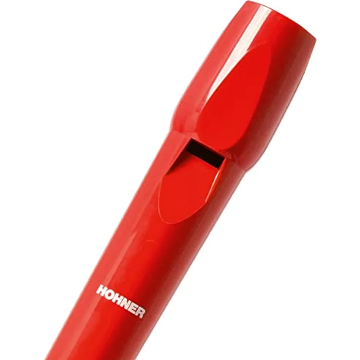 Hohner Blockflöte Melody Line, C-Sopran, einteilig aus Kunststoff, rot mit Wischerstab – Bild 2