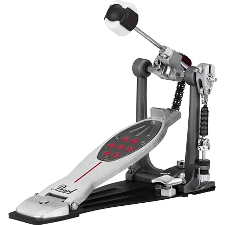 Pearl Eliminator Redline Einzelpedal für Trommel, Kettenantrieb, präzise Reaktionszeit und robustes Design