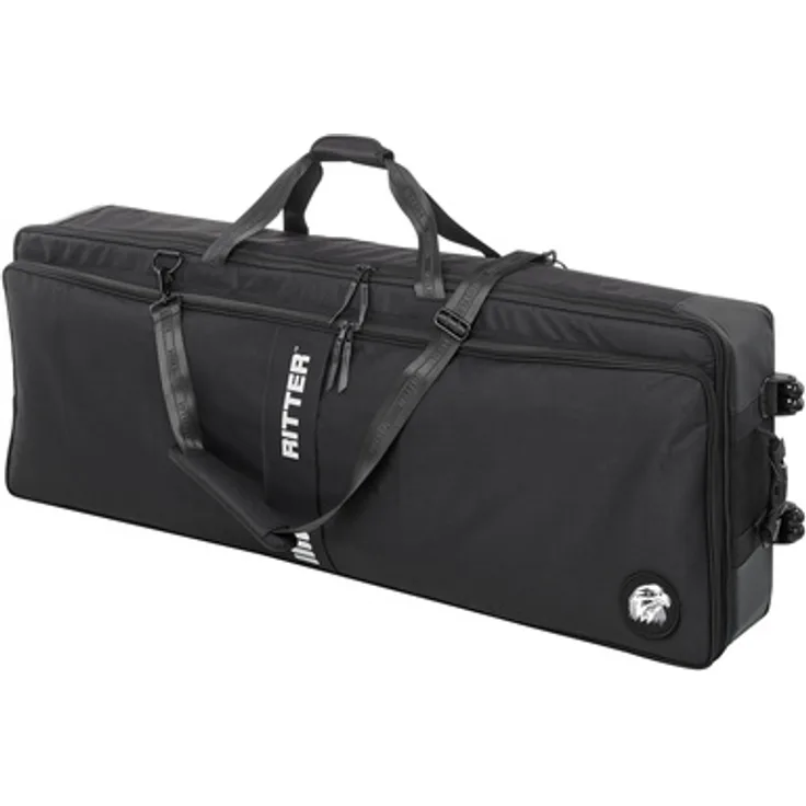 Ritter Keyboard Bag Bern 1380, hochwertige Schwarz-Tasche für Keyboards bis 1380x450x190 mm, mit 28mm Polsterung und Rollen