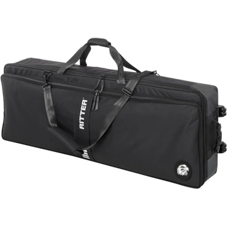 Ritter Keyboard Bag Bern 1380, hochwertige Schwarz-Tasche für Keyboards bis 1380x450x190 mm, mit 28mm Polsterung und Rollen