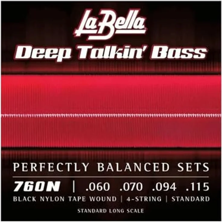 La Bella 760N Black Nylon Bass, Gitarrensaiten mit 060/110 Stärke, schwarz – Bild 2
