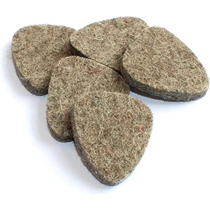 Timber Tones Felt Tones Mixed Ukulele, Metall Dose mit 4 hochwertigen Woll-Filz Plektren in Natur, Grau, Braun und Schwarz – Bild 9