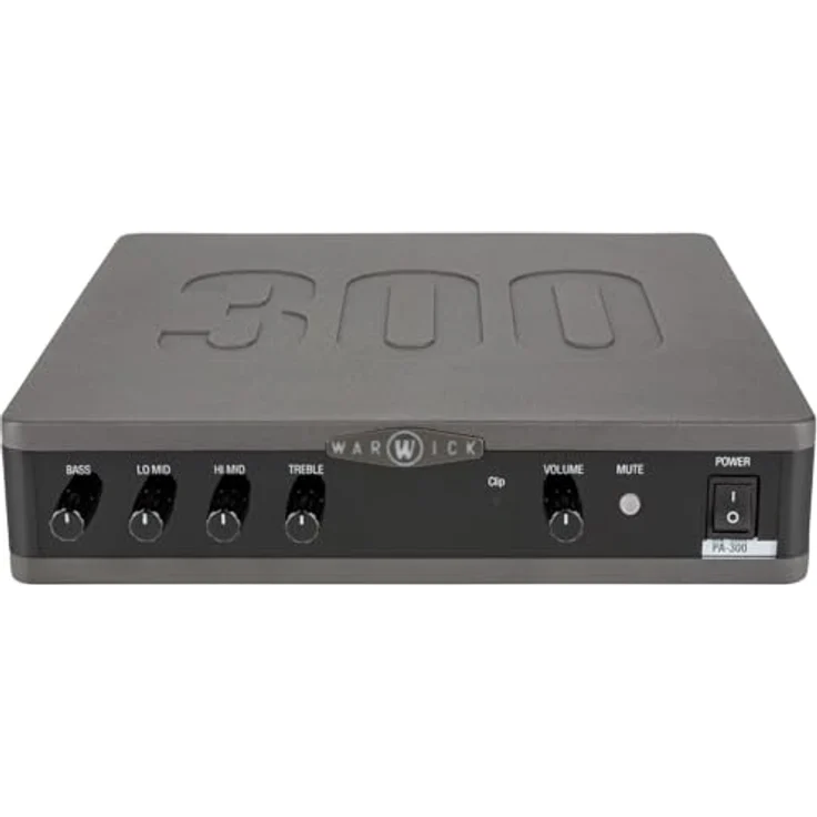 Warwick Stage Series PA 300, Endstufen-Topteil für Bass, Class D, 300 W an 4 Ohm, 4-Band EQ, inklusive MUTE-Schalter und LED Clip-Anzeige – Bild 2
