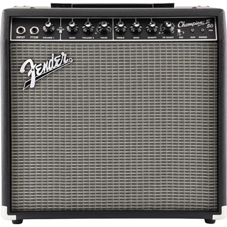 Fender Champion II 50, Transistor Combo Verstärker für E-Gitarre, ausgewogene Verarbeitung und Materialien