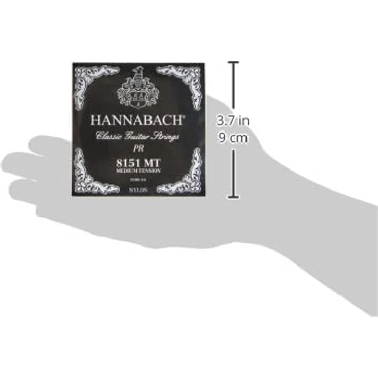 Hannabach Saiten für Klassikgitarre Serie 815, Medium Tension, hochwertig, Allzweck-Saite, Made in Germany, Schwarz – Bild 3