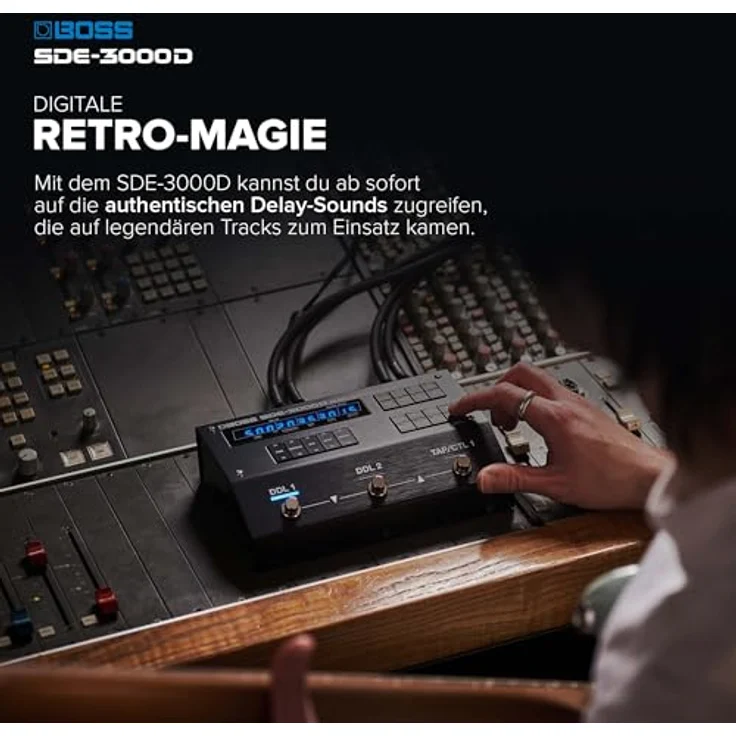 BOSS SDE-3000D Dual Digital Delay Pedal, klassisch-warmes Digital Delay mit 2 voll-ausgestatteten Delays, unabhängige Parameter, Mono/Stereo-Modulation & Panning – Bild 3