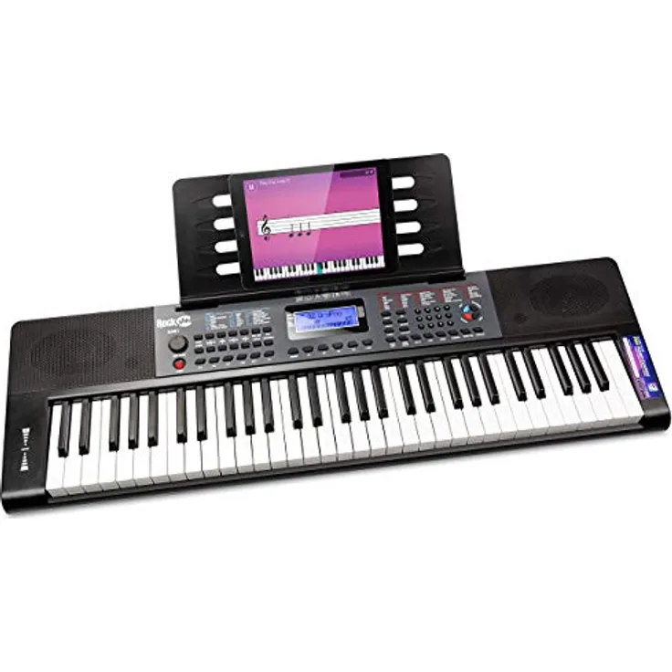 RockJam 61 Key Keyboard Piano mit Pitch Bend, LCD-Display, 300 Rhythmen, 300 Töne und Micro SD Slot