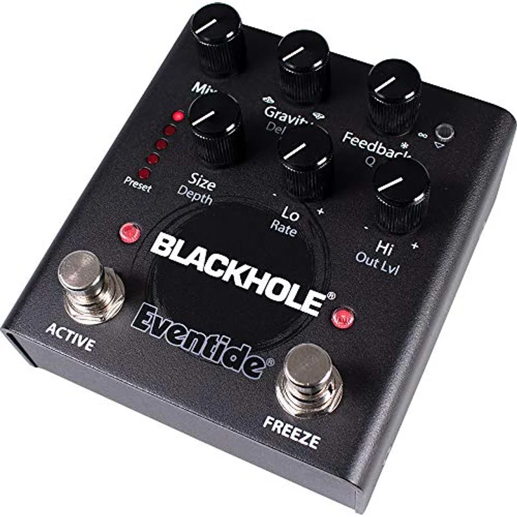 Eventide Blackhole Reverb Effectpedal, Gitarren-Effektgerät mit fünf Presets, MIDI-Fähigkeit und einzigartiger Schwerkraftsteuerung, schwarz – Bild 4