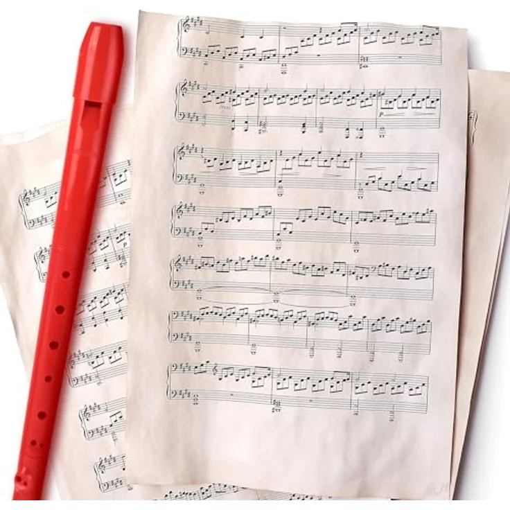 pBone music Pcorder Baroque, Sopran Blockflöte in C mit barocker Griffweise, rot – Bild 4
