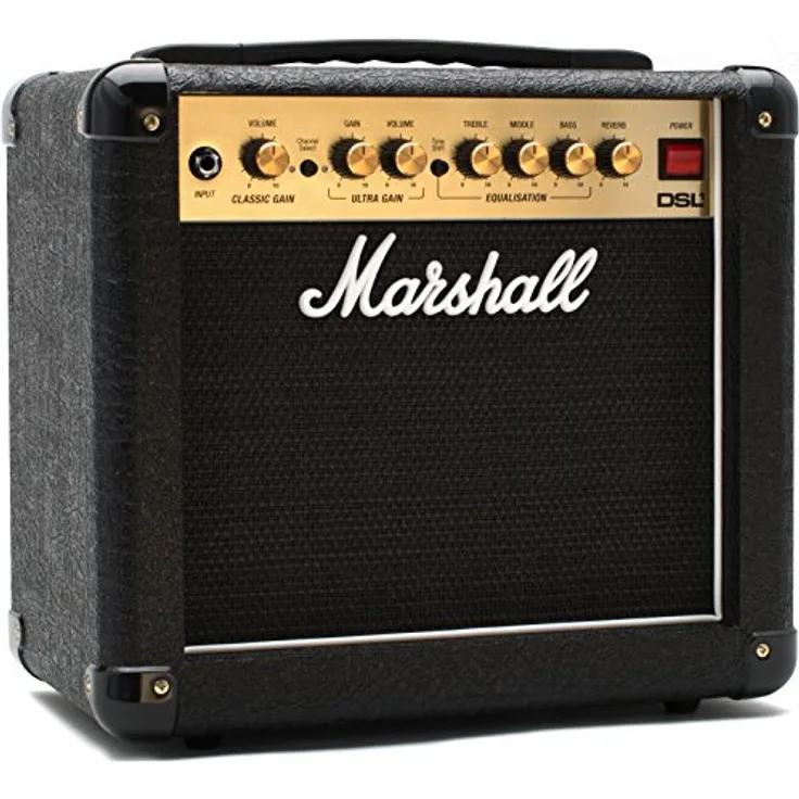 Marshall DSL1CR, E-Gitarren Combo Verstärker, Vollröhren-Design, 1 x ECC82 und 2 x ECC83, 8" Celestion Lautsprecher, 2 fußschaltbare Kanäle, Low-Power-Schalter, inkl. Fußschalter
