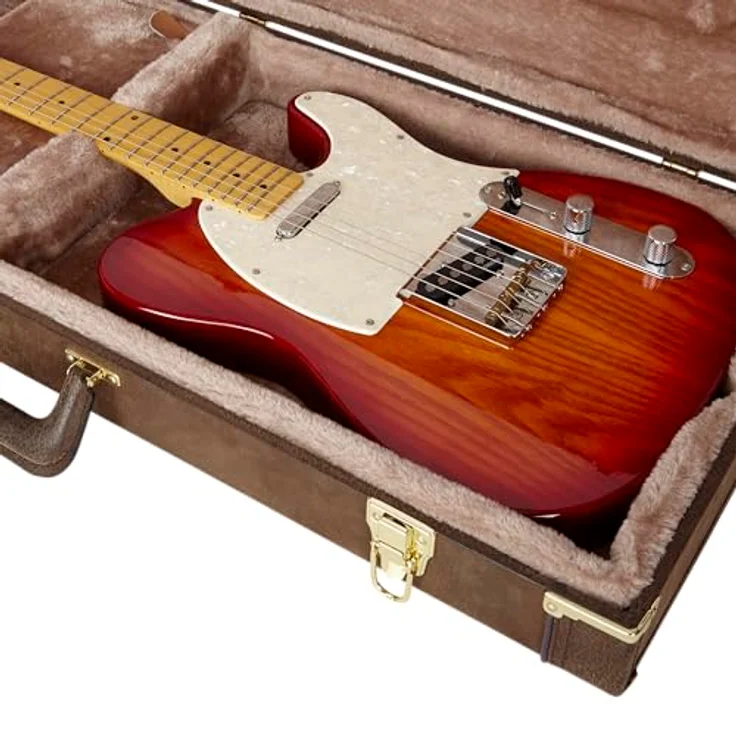 Gator Deluxe Case E-Guitar Vintage, Gitarrenkoffer aus Sperrholz, Distressed leather-like finish in Vintage Braun, Maße 109,7cm x 40,4cm x 11,4cm, Gewicht 5,4 kg – Bild 7