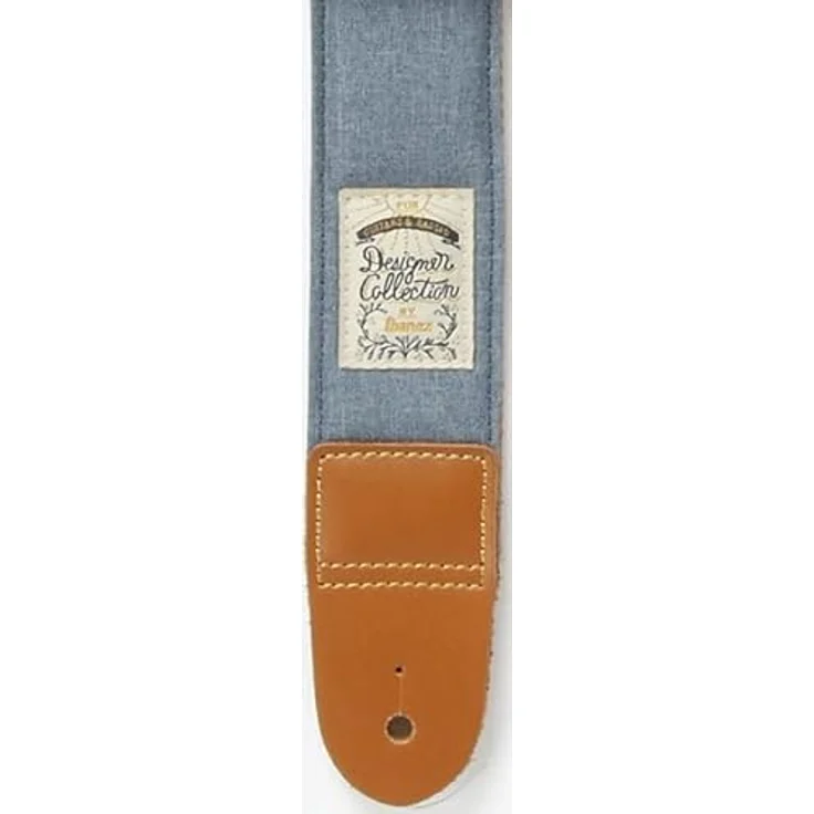 Ibanez DCS50D-LBL Designer Strap, Gitarrengurt in Light Blue, verstellbar bis 1700 mm, 50 mm breit, mit Lederenden – Bild 4