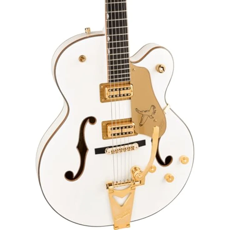 Gretsch Synchromatic Falcon BB White, Hollow Body E-Gitarre mit Ahorn Korpus, Ebenholz Griffbrett und Bigsby Tremolo – Bild 4