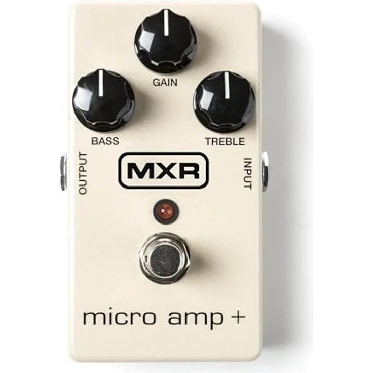 MXR M 233 Micro Amp Plus, Boost Effekt Pedal mit bis zu 26 dB Boost, True Bypass, 2-Band EQ und Metallgehäuse – Bild 1