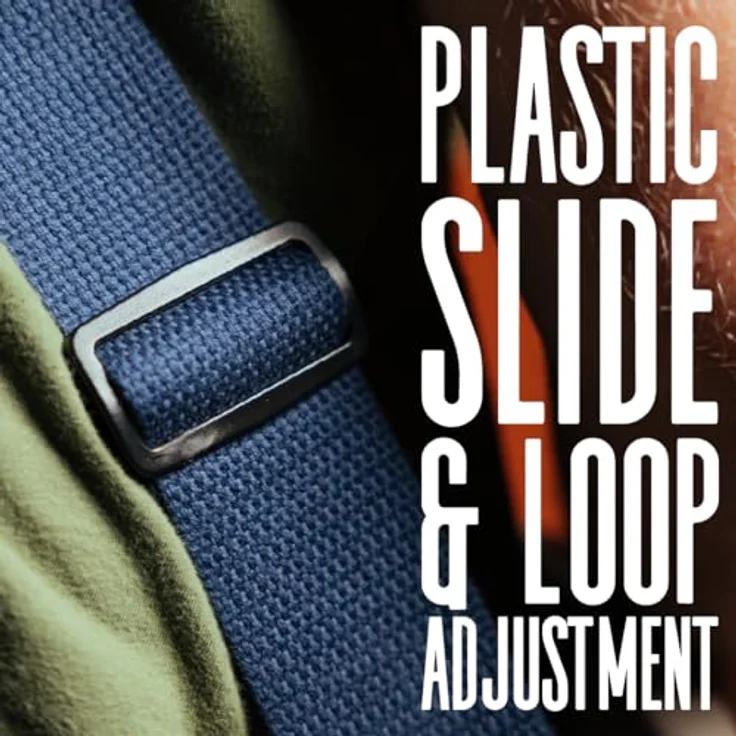 Levys Cotton Acoustic Strap 2" BR, Gitarrengurt aus Baumwolle mit Wildleder-Endstück, verstellbar von 102 cm bis 178 cm, braun – Bild 5