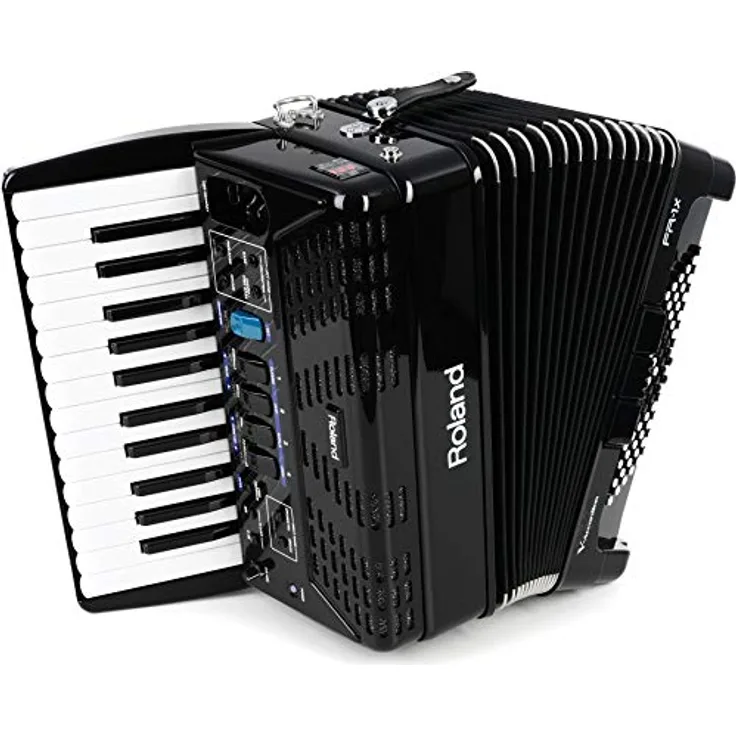 Roland FR-1X BK, Akkordeon mit 26 anschlagdynamischen Tasten, 72 Bassknöpfen, 128-stimmiger Polyphonie und USB-Anschluss, schwarz