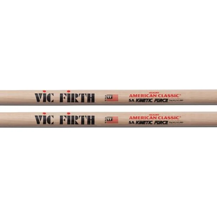 Vic Firth 5A Kinetic Force Hickory, Drumsticks mit langlebigem Holzkopf und trichterförmigem Kopf für schnellen Spielstil – Bild 5