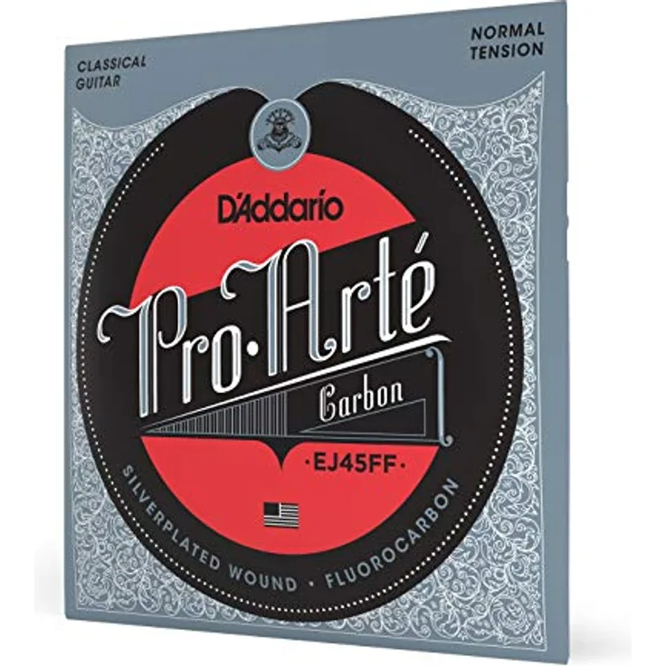 D'Addario EJ45FF Pro Arte Carbon Gitarrensaiten für Konzertgitarre, Nylon-Saiten für Akustikgitarre, ausgewogene Klangqualität