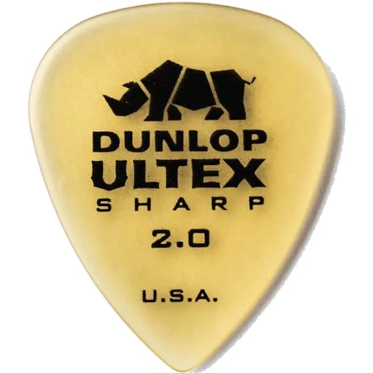 Dunlop Ultex Sharp Player's Picks 2.0, Plektrum Set mit 6 Stück, Stärke 2.0 mm – Bild 3