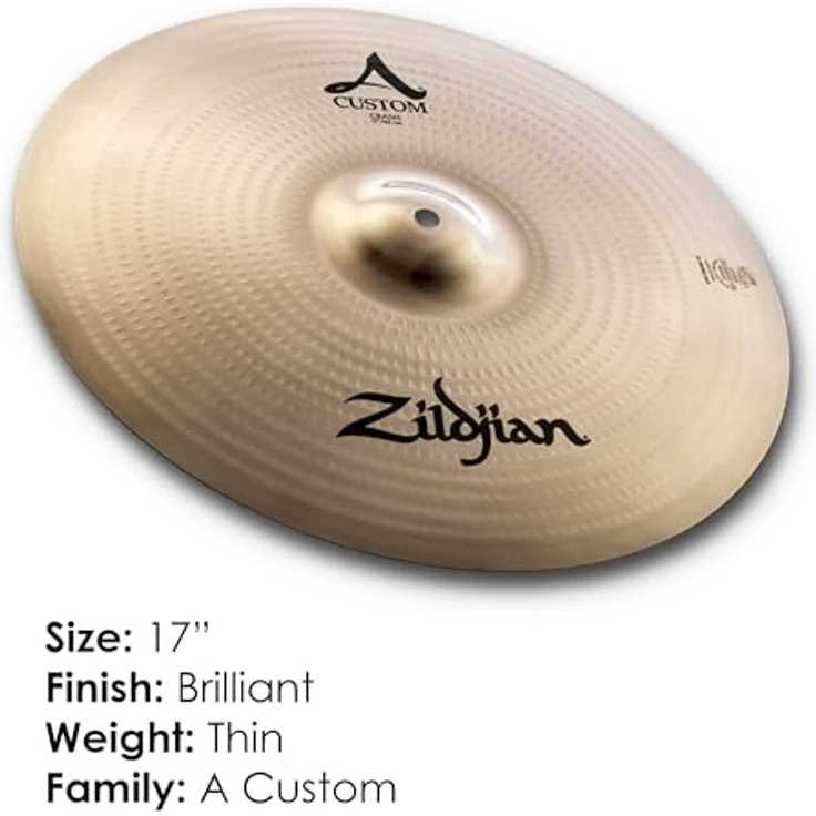 Zildjian A-Custom Crash 17", Schlagzeugbecken mit Brilliant Finish – Bild 2