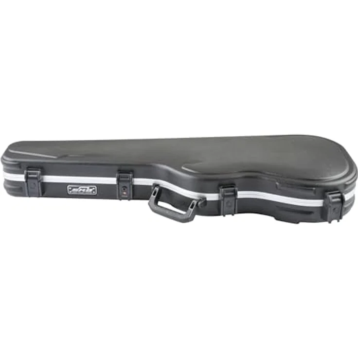 SKB FS-6 Electric Guitar Case, Hartschalen-Gitarrenkoffer für ST-Style und T-Style Modelle, TSA-anerkannte Verriegelung, gepolsterter Griff, schwarz – Bild 7