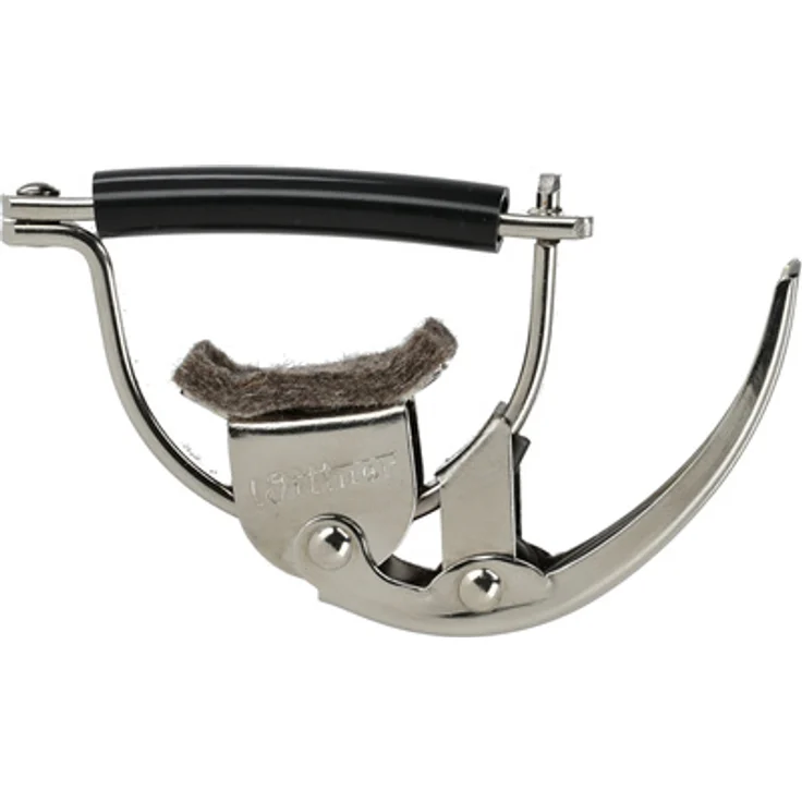 Wittner Capodaster 998F Acoustic, stabiler Kapodaster aus schwerem Metall für Westerngitarren, vernickelt, Andruckbreite max. 55mm, made in Germany