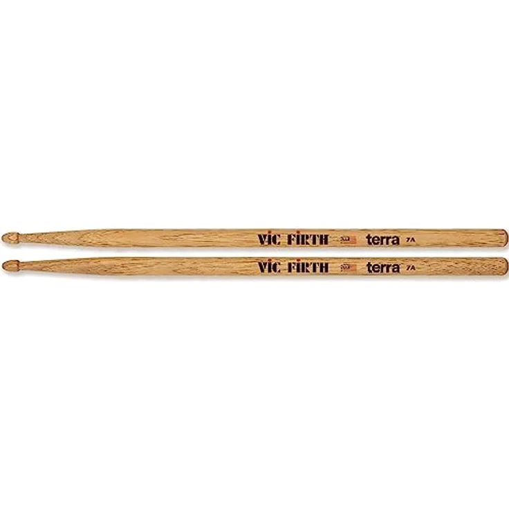 Vic Firth 7A Terra Series, Hickory Drumsticks mit Tear Drop Wood Tip, 394 mm Länge, 13,7 mm Durchmesser – Bild 2