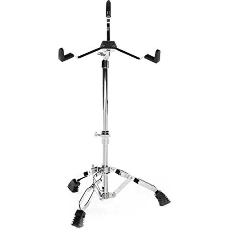Fame Snare-Ständer SDS4000, doppelstrebig, höhenverstellbar von 35 cm – 49 cm, breite Gummifüße, neigungsverstellbar, stabile Konstruktion, Drum Hardware