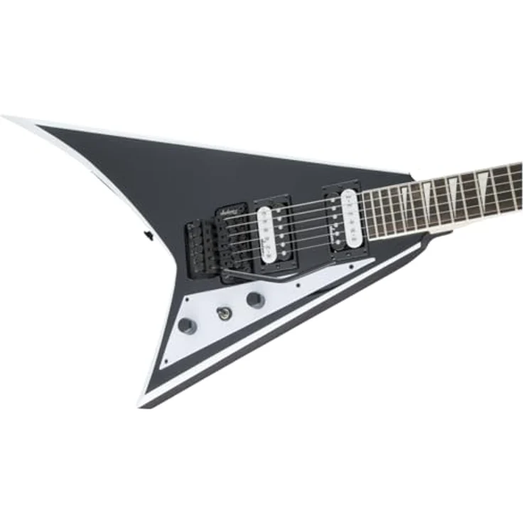 Jackson JS32 Rhoads AH BK, E-Gitarre mit Pappel-Korpus, Ahorn-Hals, Floyd Rose Tremolo, Schwarz mit weißen Bevels – Bild 7