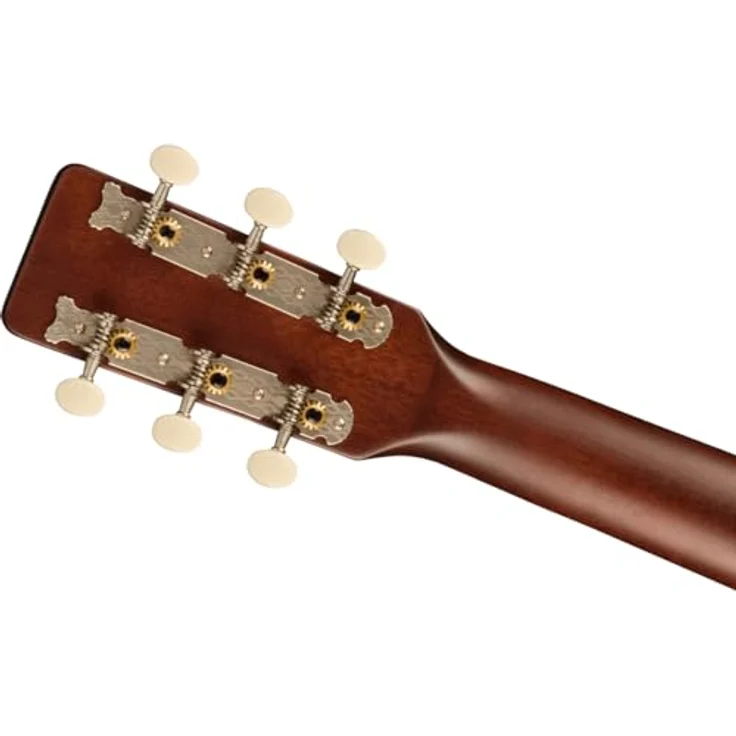 Gretsch JD Parlor DELTO TSPG BLKT, Parlor-Westerngitarre mit laminiertem Sapele, schwarzer Decke und naturfarbenem Boden, Walnussgriffbrett, Deltoluxe Tonabnehmer – Bild 7