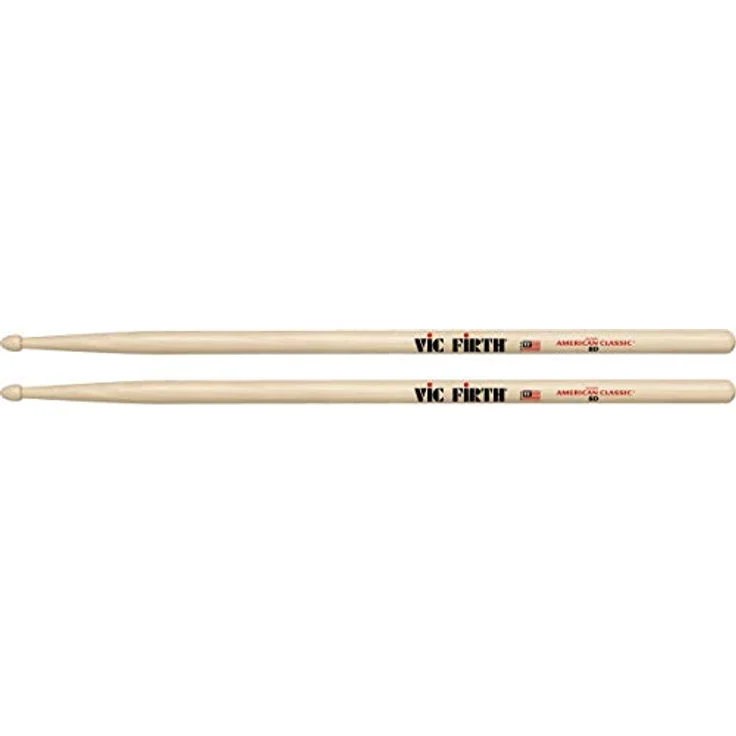 Vic Firth 8D American Classic Hickory, Drumsticks aus Hickory Holz, Länge 406mm, Durchmesser 13,7mm – Bild 1