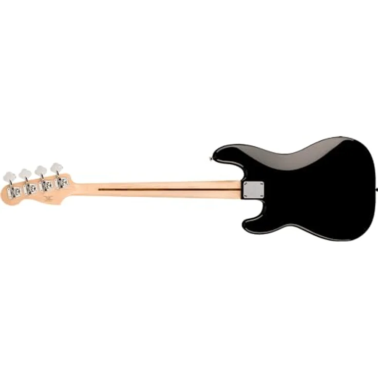 Squier Sonic Precision Black, 4-Saiter E-Bass mit Ahornhals und Ceramic Split Single-Coil Tonabnehmer, schwarz – Bild 2
