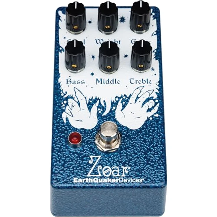 EarthQuaker Devices Zoar Dynamic Audio Distortion, Overdrive/Distortion Effektpedal mit passivem 3-Band-EQ und Relais-Bypass, handgefertigt in USA – Bild 2