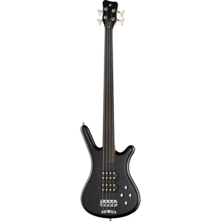 Warwick RB Corvette $$ 4 Fretless, E-Bass mit Esche Korpus, Nirvana Black Transparent Satin, aktive Elektronik